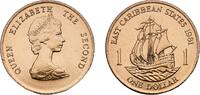 Eastern Caribbean States 1 Dollar Eastern Caribbean States 1981 1 Dollar - Elizabeth II (2nd portrait) Aluminium bronze Royal Mint 7.99g BU KM 15 -