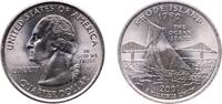 United States ¼ Dollar United States Federal republic 2001 D ¼ Dollar Washington Quarter (Rhode Island) Copper-nickel clad copper Denver Mint (447100 -