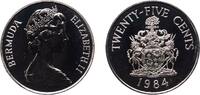 Bermuda 25 Cents Great Britain Bermuda 1984 25 Cents - Elizabeth II (Sandy's Parish) Copper-nickel Royal Mint (36850) 5.88g BU KM 38 -
