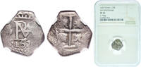 Spain ½ Real Spain Kingdom 1627 ½ Real - Philip IV (monogram) Silver (.931) 1.58g NGC VF 35 KM 16.3 Cal 1214 -