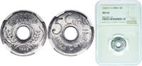 French Indochina 5 Cents French Indochina French colony 1943 5 Cents Aluminium Hanoi mint (10000000) 0.7g NGC MS 66 KM 27 Lec 122, 124 -