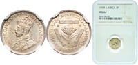 South Africa 3 Pence South Africa 1928 3 Pence - George V (ZUID-AFRIKA 3 PENCE) Silver (.800) (80%Ag, 20%Cu) Pretoria Mint (919390) 1.4g NGC MS 62 K -