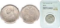 Monaco 20 Francs Monaco 1947 20 Francs - Louis II Copper-nickel Paris Mint (1000000) 10g NGC MS 65 KM 124 Gad 1789 MC137 -