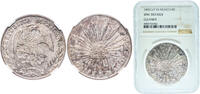 Mexico 8 Reales Mexico Federal Republic 1882 Go SB 8 Reales Silver (.903) Casa de Moneda de Guanajuato Mint (2015000) 27.07g NGC UNC KM 377.8 -