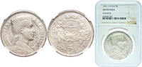 Latvia 5 Lati Latvia Republic 1931 5 Lati Silver (.835) Royal Mint (Tower Hill) (2000000) 25g NGC AU KM 9 Schön 9 -