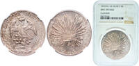 Mexico 8 Reales Mexico Federal Republic 1895 Mo AB 8 Reales Silver (.903) Mexican Mint 27.07g NGC UNC KM 377.10 -