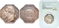 France France ND Jeton-NAPOLEON III LEX EST QUODCUMQUE NOTAMUS Wonderful patina Silver NGC MS 64 -