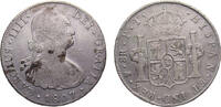 Bolivia 8 Reales Bolivia Spanish colony Carlos IV 1807 PTS PJ 8 Reales 27.0674g -