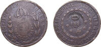 Brazil 40 Réis Brazil Empire 1832R (1835) Rio de Janeiro 40 Réis - Pedro II (Countermarked 80 Réis, KM# 379) Copper Rio de Janeiro mint 27.5g -