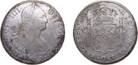 Bolivia 8 Reales Bolivia Spanish colony 1801 PTS PP 8 Reales - Charles IV Silver (.896) Potosi Mint (3965000) 26.9g XF KM73 Cal684 -