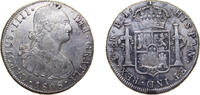 Bolivia 8 Reales Bolivia Spanish colony 1808 PTS PJ 8 Reales - Charles IV Cleaned Silver (.896) Potosi Mint (3299000) 26.9g AU KM73 Cal684 -