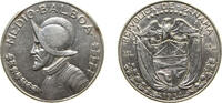Panama ½ Balboa Panama Republic 1934 ½ Balboa Silver (.900) (Copper .100) San Francisco Mint (90000) 12.5g XF KM 12.1 -