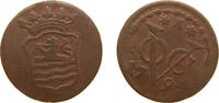 Indonesia 1 Duit Indonesia Netherlands East Indies United East India Company 1794 1 Duit (Zeeland) Copper 2.71g VF KM 159 -