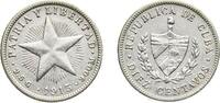 Cuba 10 Centavos Cuba First Republic 1915 10 Centavos Silver (.900) Kremnica / Körmöcbánya / Kremnitz Mint (5690000) 2.5g XF KM A12 Y 6 -