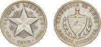 Cuba 20 Centavos Cuba First Republic 1916 20 Centavos Silver (.900) Philadelphia Mint (2535000) 5g VF KM 13 Y 7 Schön 7 -