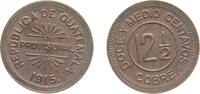 Guatemala 12½ Centavos Guatemala Republic 1915 12½ Centavos (Provisional Coinage) Bronze Guatemala City Mint (6000000) 3g UNC KM 230 -