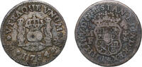 Mexico ½ Real Mexico Spanish colony 1734 MF ½ Real - Felipe V Silver (.917) Mexico City Mint 1.55g VF KM 65 -