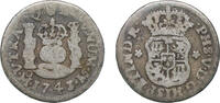 Mexico ½ Real Mexico Spanish colony 1743 M ½ Real - Felipe V Silver (.917) Mexico City Mint 1.4g VF KM 66 -