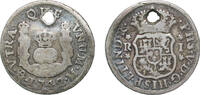 Mexico 1 Real Mexico Spanish colony 1742 M 1 Real - Felipe V Silver (.917) Mexico City Mint 2.92g VF Holed KM 75 -