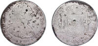 Bolivia 8 Reales Bolivia Spanish colony 1794 PTS PR 8 Reales - Charles IV Silver (.896) Potosi Mint 26.61g VF Chinese Chopmarked KM 73 Cal 684 -
