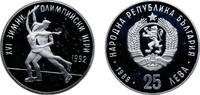 Bulgaria 25 Leva Bulgaria People's Republic 1989 25 Leva (16th Winter Olympic Games) Silver (.925) (80000) 23.73g PF KM 190 -