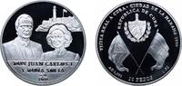 Cuba 10 Pesos Cuba Second Republic 1999 10 Pesos (Spanish Royal Visit) Silver (.999) Havana Mint 31.16g PF KM 675 -