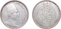 Egypt 20 Piastres Egypt AH1341 (1923) H 20 Qirsh/ Piastres - Fuad (Civic Attire) Silver (.833) (50000) 27.96g AU KM 338 MHC 236 -