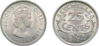 Seychelles 25 Cents 1973 Seychelles 1973 25 Cents - Elizabeth II (1st po... 55.11 元 含税 ＋  116.91 元 运费