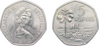 Seychelles 5 Rupees Seychelles 1972 5 Rupees - Elizabeth II (2nd portrait) Copper-nickel (220000) 13.55g UNC KM 19 -