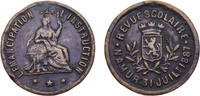 Belgium Jeton Belgium Kingdom Leopold II 1887 Jeton Revue Scolaire, Namur 5.3g -