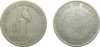 Guatemala ¼ Quetzal Guatemala Republic 1926 ¼ Quetzal Silver (.720) (Copper .280) Royal Mint (Tower Hill) (2000000) 8.33g VF KM 243 -