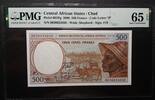 CHAD 500 FRANCS CENTRAL AFRICAN STATES / BANQUE DES ETATS DE L'AFRIQUE CENTRALE. Gem UNCIRCULATED. -