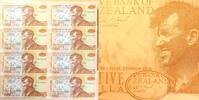 New Zealand 5 Dollars Sir Edmund hillary - Uncut Sheet of 8 -