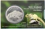 New Zealand 5 Dollar Tuatara New Zealand's living dinosaur coin -