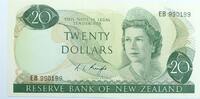 New Zealand 20 Dollars R.L. Knight signature -