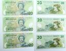 New Zealand 20 Dollars Graeme Wheeler consecutive numbered banknotes -