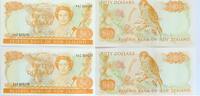New Zealand 50 Dollars Consecutive numbered pair -