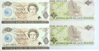 New Zealand One Dollar Consecutive Pair Auckland Conference overprints -