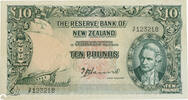 New Zealand Ten Pounds T.P Hanna Signature -
