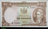 New Zealand 10 Shillings R.N. Fleming signature -