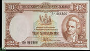 New Zealand 10 shillings R.N. Fleming signature with Security Thread -