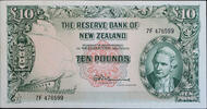 New Zealand 10 Pounds R.N. Fleming signature without security thread -