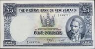New Zealand 5 Pounds Signature T.P. Hanna -
