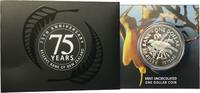 New Zealand Dollar 75th Anniversary, Reserve Bank of New Zealand. -