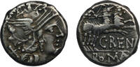Italy Denarius C.Reninus, biga of goats -