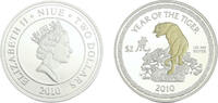 Niue 2 dollars Gold gilded, Year of the Tiger -