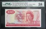 New Zealand 100 Dollars Fleming 'G' prefix. -