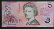Australia 5 Dollars Low Numbered Uncirculated Folder -