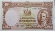 New Zealand 10 Shillings T.P.Hanna signature -