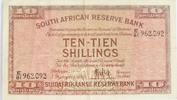 South Adfrica 10 Shillings Reserve Bank De Kock -